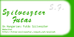 szilveszter futas business card