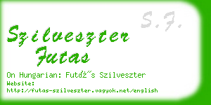 szilveszter futas business card